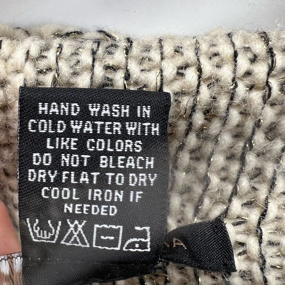 BCBGMaxazria Womens Draped Cardigan Medium Beige Wool Hi/Low Open Shawl - Picture 9 of 9